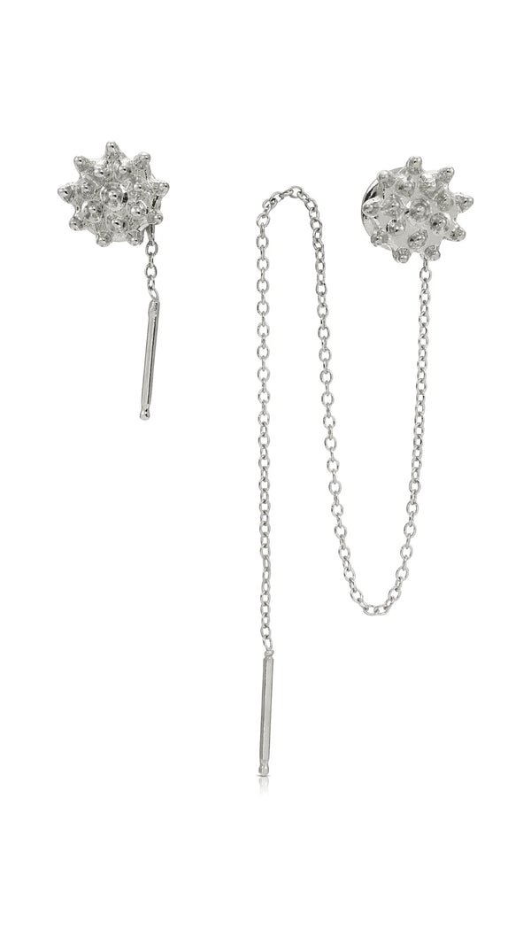 Spool Stud Earrings (Silver)