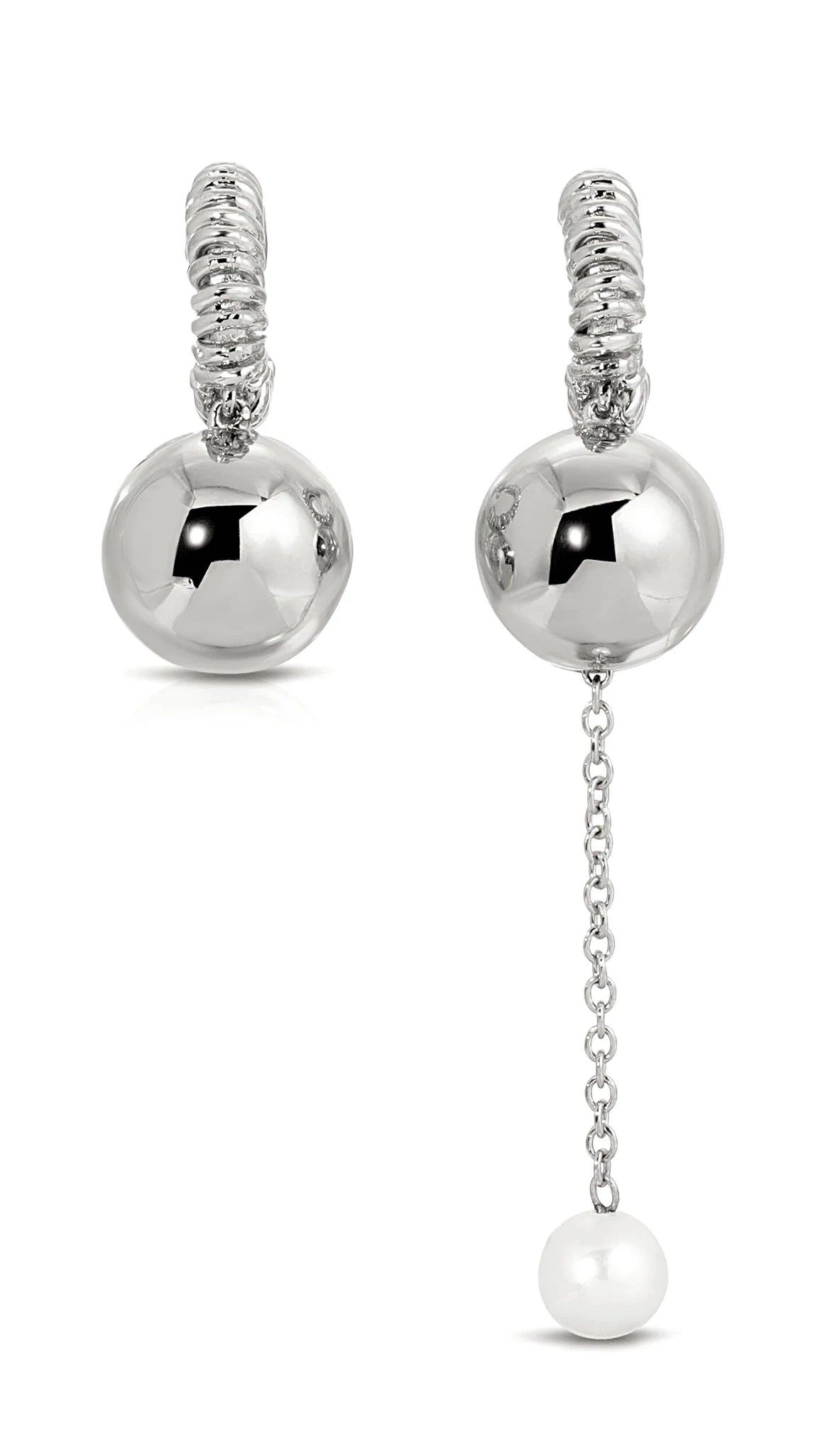 Bubble Drop Earrings (Silver)