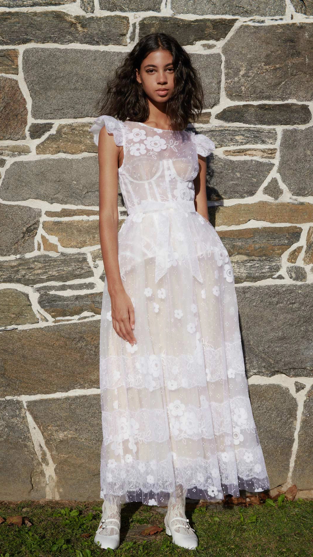 Shop Prada Embroidered Organza Dress | Saks Fifth Avenue