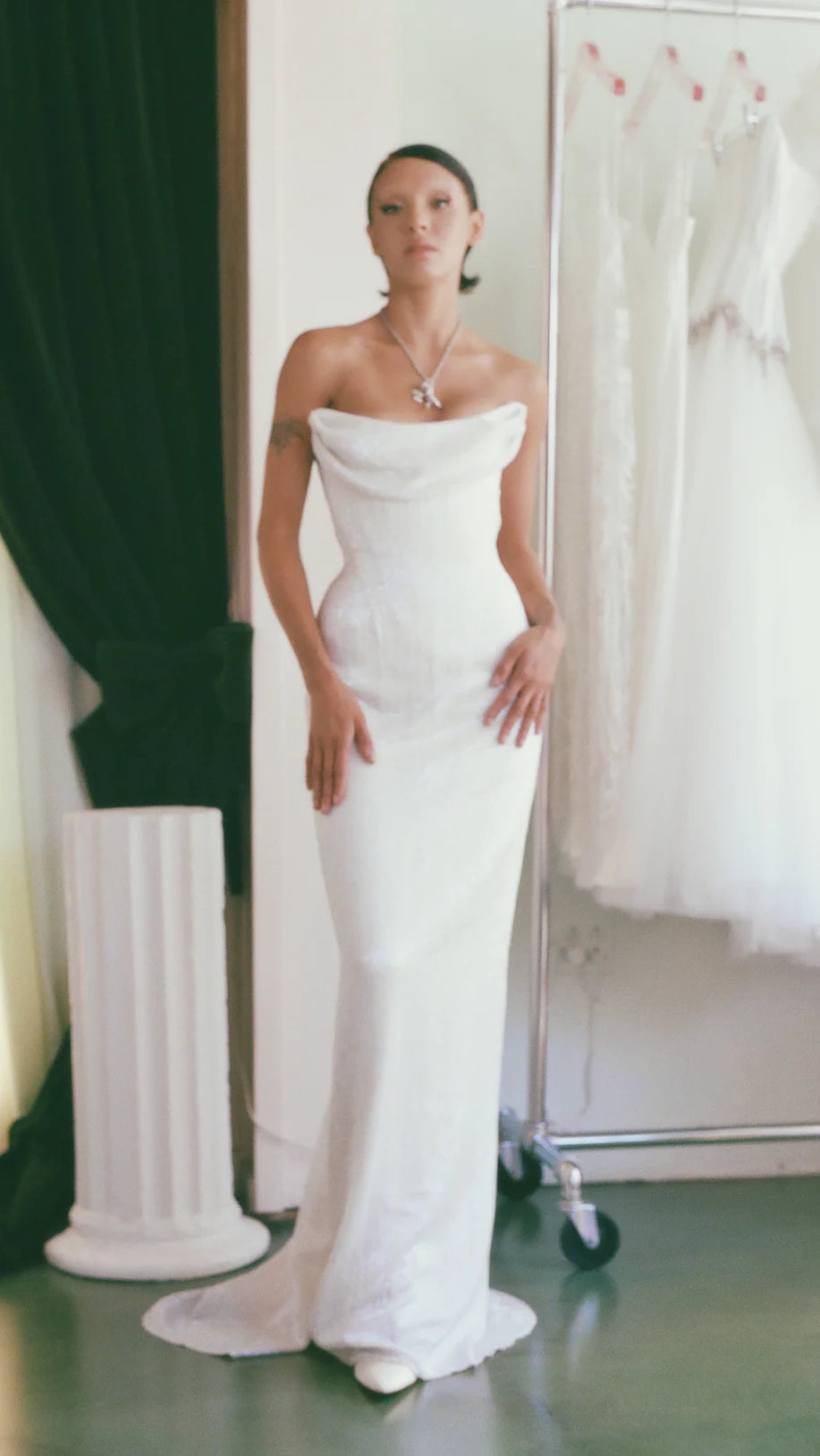 White Corseted Dress – LOHO BRIDE