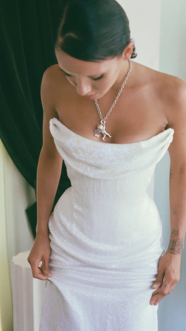 White Corseted Dress