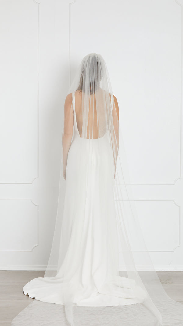 Silk Tulle Cathedral Length Veil