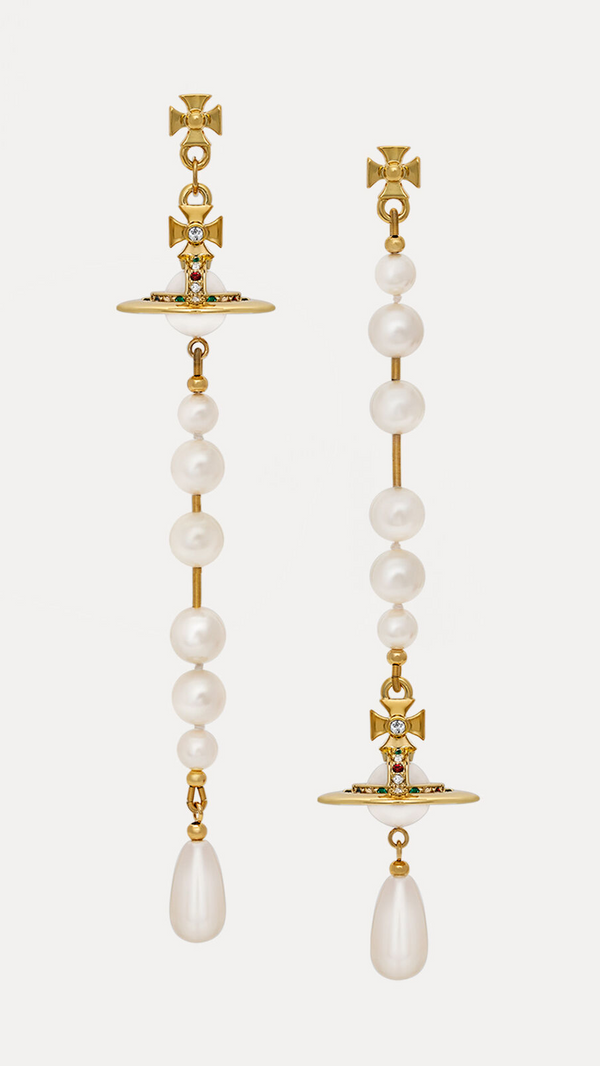 Broken Pearl Earrings (Gold)