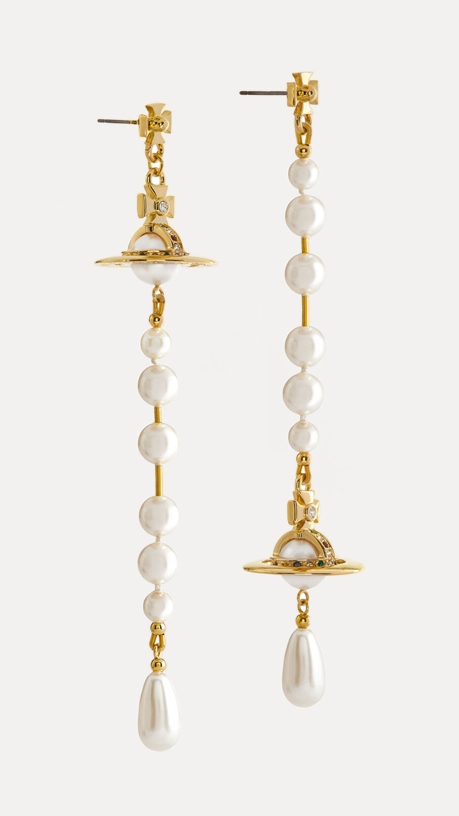 Broken Pearl Earrings (Gold)