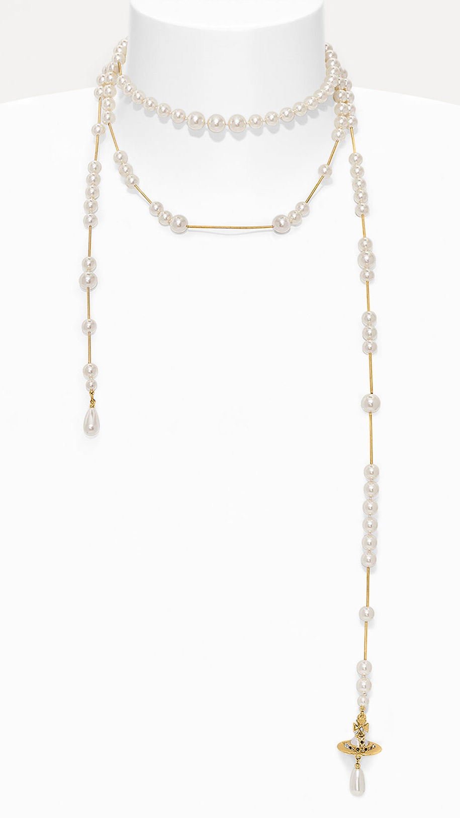 Vivienne Westwood Necklace Pink Broken Pearl Orb Pearl Drop Gold IN BOX  [EJ0155 | eBay