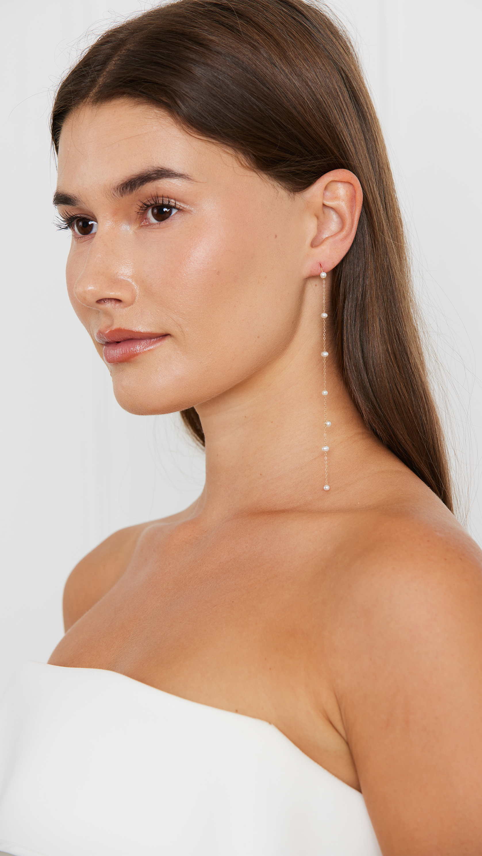 Dainty Pearl Duster Earrings