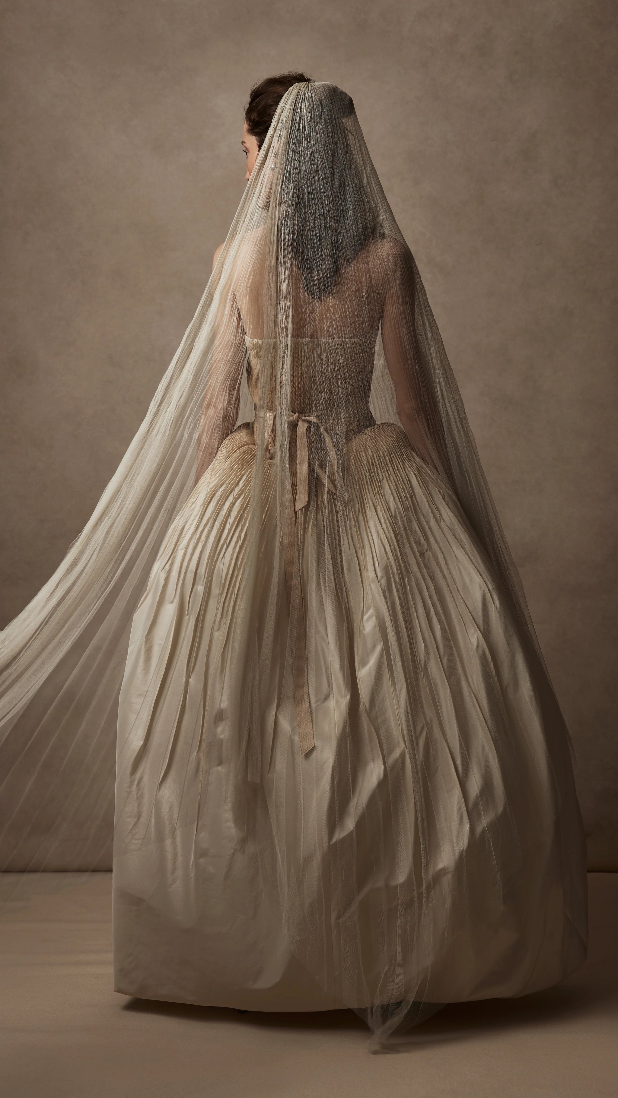 Danielle Frankel Custom Made Double weight tulle Veil Used Wedding